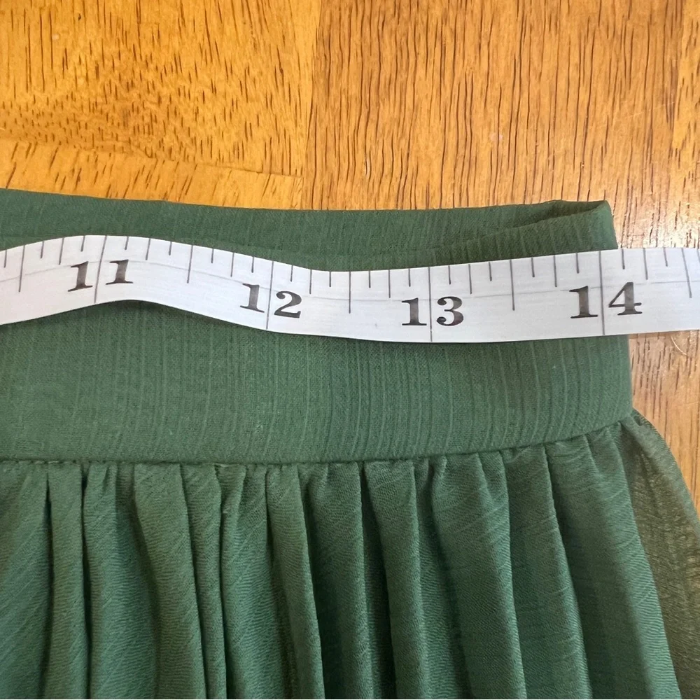 ANTHROPOLOGIE PANKAJ & NADHI pleated maxi skirt green - Picture 8 of 8
